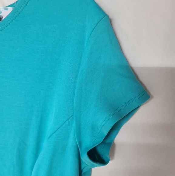 NWT New York & Company Aqua, White And Black Fit and Flare Mini Dress SZ Small. - Picture 4 of 9